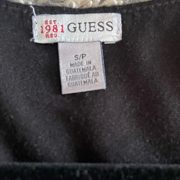 GUESS- Adorable Black Sleeveless Tank Top with sheer Overlay to dress it up! - Picture 10 of 10